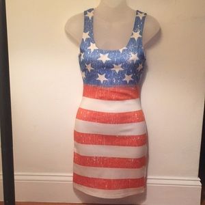 American Flag Tight Dress sexy